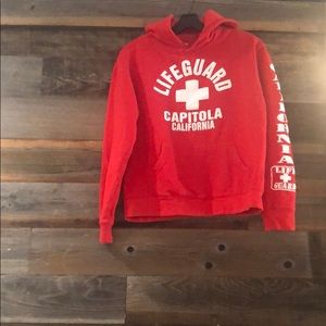 Red Lifeguard Capitola sweatshirt/hoodie